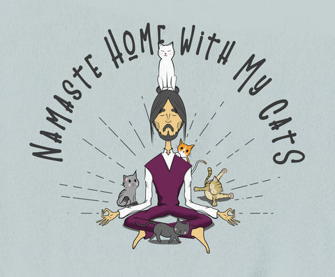 Namaste with my cats